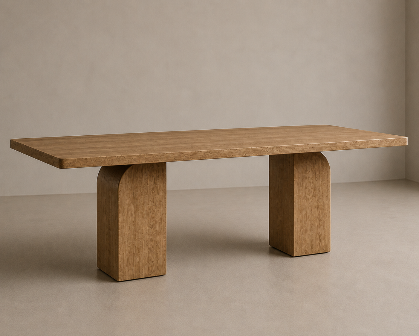 Rechte statement tafel Arc in naturel (nieuw!)