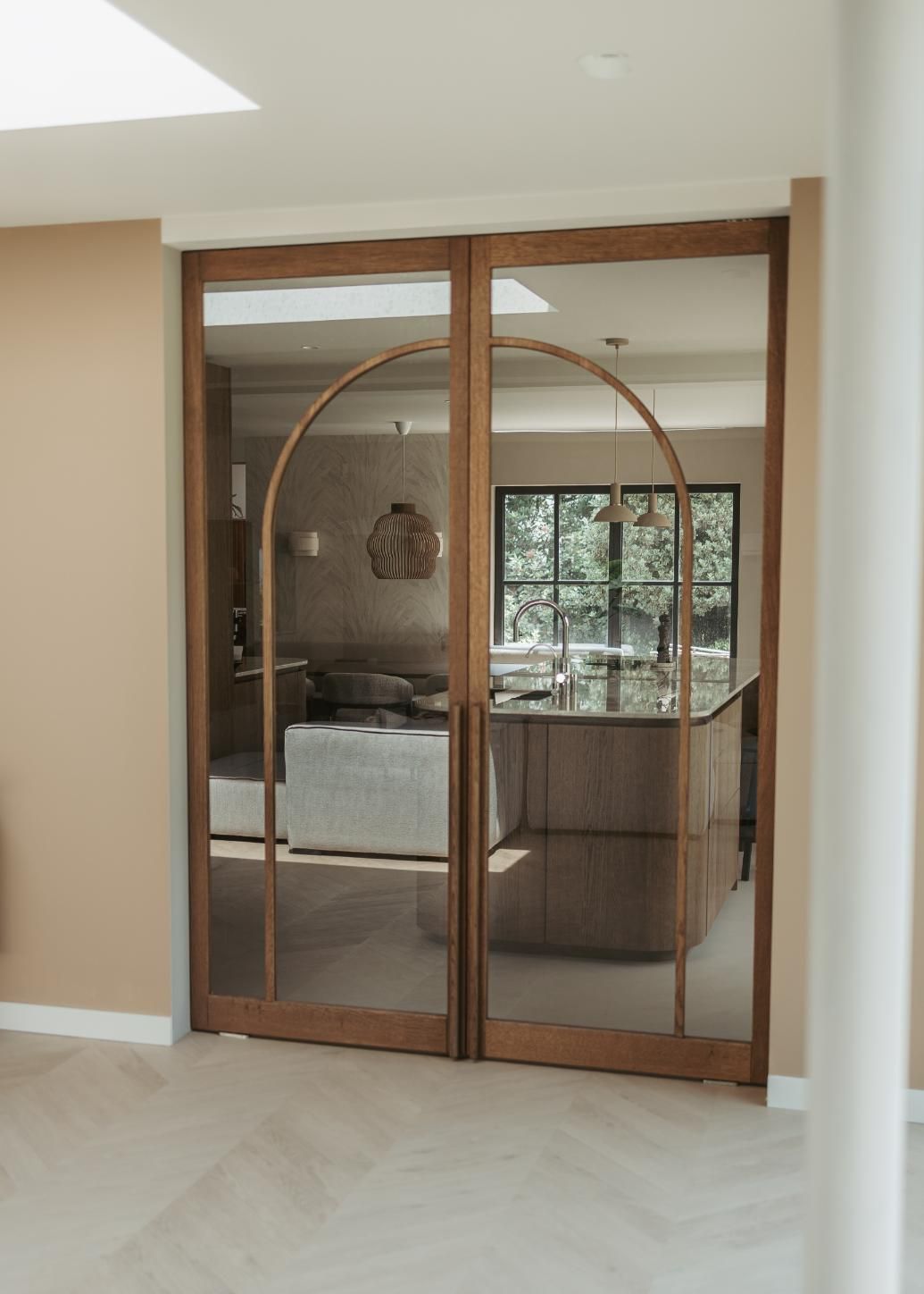 Eikenhouten deuren met glas model Saffier Archidoors