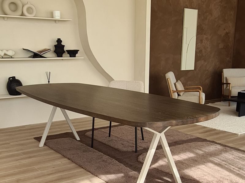 Tafel Deens ovaal bruin-beige