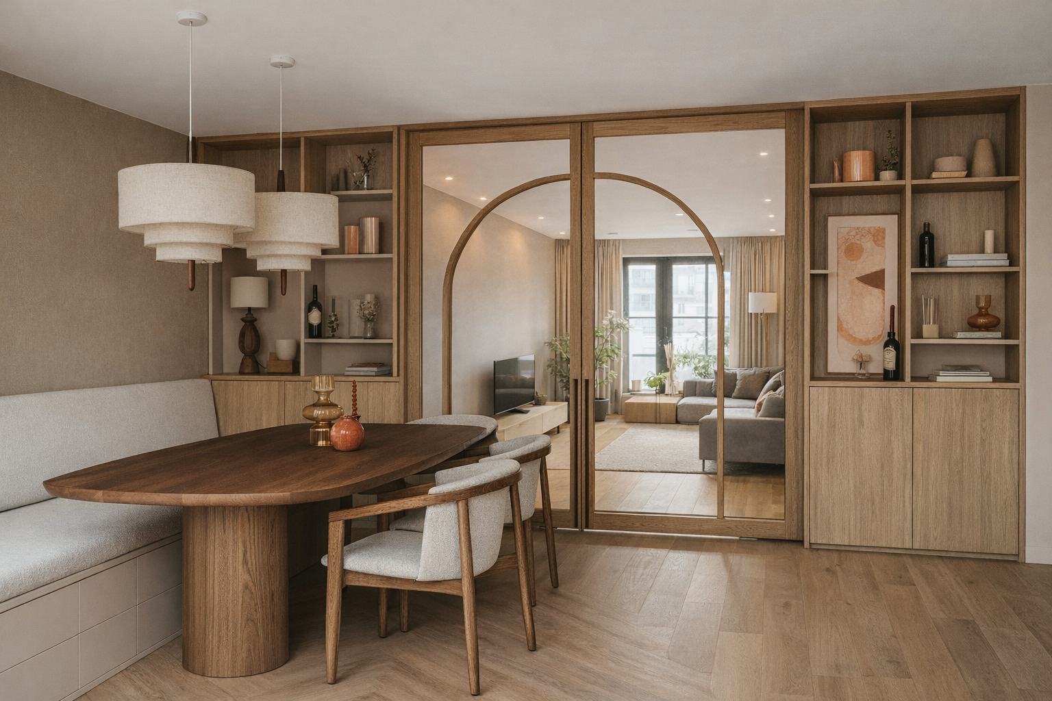 Eethoek met bijpassende eetkamerstoelen